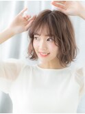 大人かわいい透明感ことりベージュニュアンスボブn古河20代30代