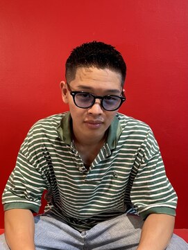 メリケンバーバーショップ トーキョー(MERICAN BARBERSHOP TYO) BURG 【メンズベリーショート/アップバング/フェザーアップ】