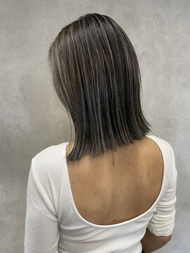 サニー 渋谷(SUNNY) バレイヤージュ、ハイライト、レイヤーロング、グレーベージュ