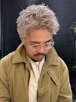 エイチ(H)&nbsp;xブリーチ/イメチェン/ホワイトブロンド/外ハネボブ/美髪/