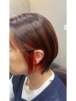ヘアーラウンジルシェル(HAIR LOUNGE Le ciel)&nbsp;フェイスフレーミングカラー　　ショートボブ