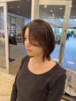 30代40代50代外ハネミディアムレイヤー髪質改善ストレート