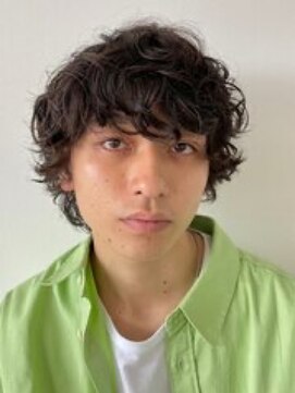 ピークス 千葉店(Peaks) 波巻きスパイラルパーマツーブロックサイドパートマッシュ