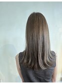 30代40代◎ブリーチなし透明感グレージュ×レイヤーカット