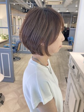 シェノン 赤羽店(CHAINON) ミセスにも似合うショート長めまるみショートボブ赤羽美容室