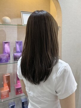 カラークチュール(Color Couture) くびれヘア/縮毛矯正/アプリコットオレンジ/夏のヘアセット