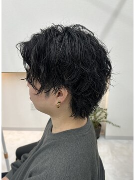 ヘアーメイク クーラ 行橋店(Hair make CURA) 好印象メンズパーマナチュラル束感ニュアンスパーマメンズカット
