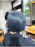 ブルーシルバーアッシュブルージュ透明感グラデーションカラー