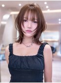 20代30代ミディアム顔周りレイヤーカット髪質改善ストレート