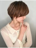 細めハイライト小顔丸みボブショートウルフp1戸頭20代30代40代