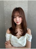 暗めカラー/レイヤーカット/マロンベージュ/くすみベージュ/銀座