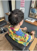 MEN’S HAIR/サーフカール/刈り上げセンターパート/伊丹