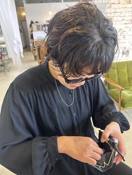 エミュ 中央駅店(eMu) マッシュショートニュアンスパーマ