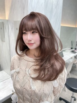 ロンド レア 天神大名店(Lond Le’a) ホワイトブロンド/外ハネボブ/美髪/ワイドバング/ブルーブラック