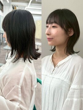 アルテヘアー(arte HAIR) 【arteHAIR】BeforeAfterあり/レイヤーミディ/デザインカット