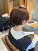 小顔補正立体カット×ナチュラル丸みボブ 10代20代30代40代50代
