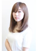 大人前髪×ナチュラルストレート