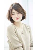 【MichioNozawa瀧上】ひし形シルエットの小顔似合わせ艶ボブ♪