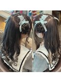 レースアップひつじヘア