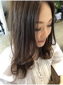 透けベージュハイライトカラー