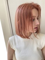 ロンド パルティール 大宮(Lond partir)&nbsp;オレンジカラー×パツっとボブ　10代20代30代　紺野紘三