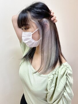 ディア(.eer) インナーカラーホワイトアッシュ/トリプルカラー/ケアブリーチ