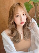 ロンドローズ 名古屋(Lond damaskRose)&nbsp;チョコレート 切りっぱなし イヤリングカラー 韓国ヘア 顔周り