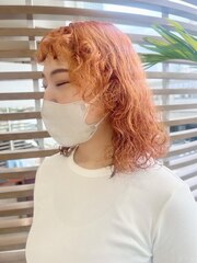 【髪質改善ケアブリーチ 】アプリコットオレンジ