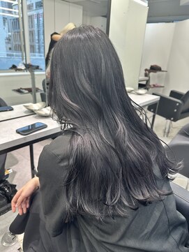 ペレ 渋谷(PELE) 125斜めバング/グレージュカラー/デザインカラー/渋谷/渋谷駅