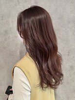 エアーアオヤマ(air-AOYAMA) ブリーチなしピンクベージュロングレイヤー艶髪