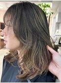 ハイライトカラーレイヤーカットケアブリーチ地毛ハイライト