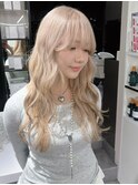 10306秋色ブロンドオリーブベージ髪質改善くすみベージュパーマ