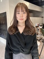 ヘアー アイス ルーチェ(HAIR ICI LUCE)&nbsp;初カラーブリーチなしベージュカラーレイヤーカット/中西