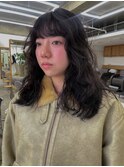 ハッシュカット/パーマ/外ハネボブ/ワイドバング/オン眉