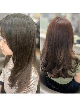 フラヴィアヘアー(Flavia Hair)の写真/髪をいたわりながら理想の力ラーへ♪