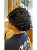 小学生パーマ
