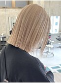 栄ハイトーン切りっぱなしボブ