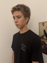 ソーレ(sole)&nbsp;yosuke ブラウンとブロンドのデザインスパイキーショート