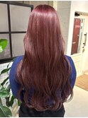 レッドブラウン 顔周りカット &nbsp;艶髪 髪質改善 韓国ヘア