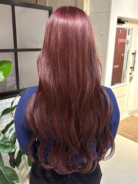 アンニュ(annuy) レッドブラウン 顔周りカット 艶髪 髪質改善 韓国ヘア