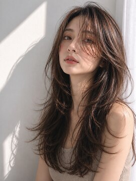 サンク(thank) 大人のモーブベージュたっぷりレイヤーロング