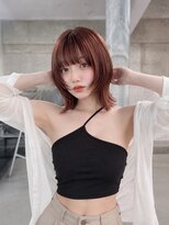 フィヴェント(Fivent) 前髪なし外ハネボブ骨格ひし形レイヤーカットイメチェンミディ