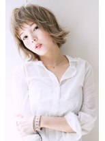 アッシュ 祐天寺店(Ash)&nbsp;ひし形シルエットの外ハネショートボブ