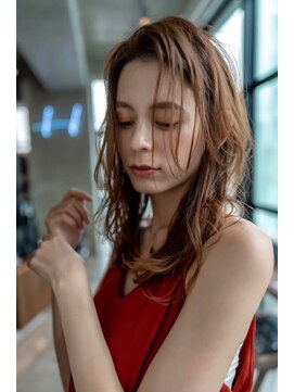 オースティン 門前仲町(AUSTIN) 大人かわいい前髪セシルカットココアブラウンフリンジウェーブ