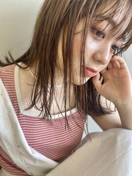 エマエコル(Emma ecole) Emma ecole キャラメルベージュ 鎖骨ミディアム 小顔 by.高橋