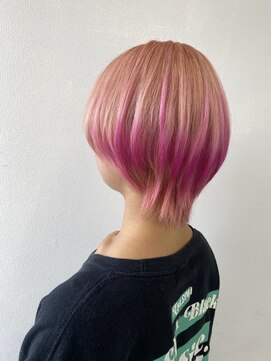 アオアクア バイ グルグル 小岩店(ao akua by GULGUL) 姫カット ショート ピンクベージュ ショートグラデーション 小岩