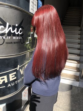 ヘアーメイクチック(HAIR MAKE CHiC) ブリーチなしレッド