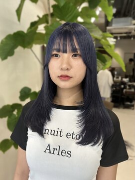 リル 茅ヶ崎(Liru:) 【ami】ネイビーカラー×レイヤーカット