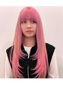 イメチェンピンク系ダブルカラー