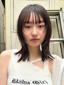 ノイ(noi) 顔周りレイヤーカットグレージュカラーくびれボブベージュカラー